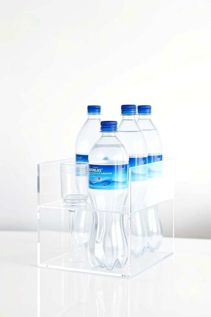 Transparent Acrylic Organizers - 22 Water Bottle Storage Ideas