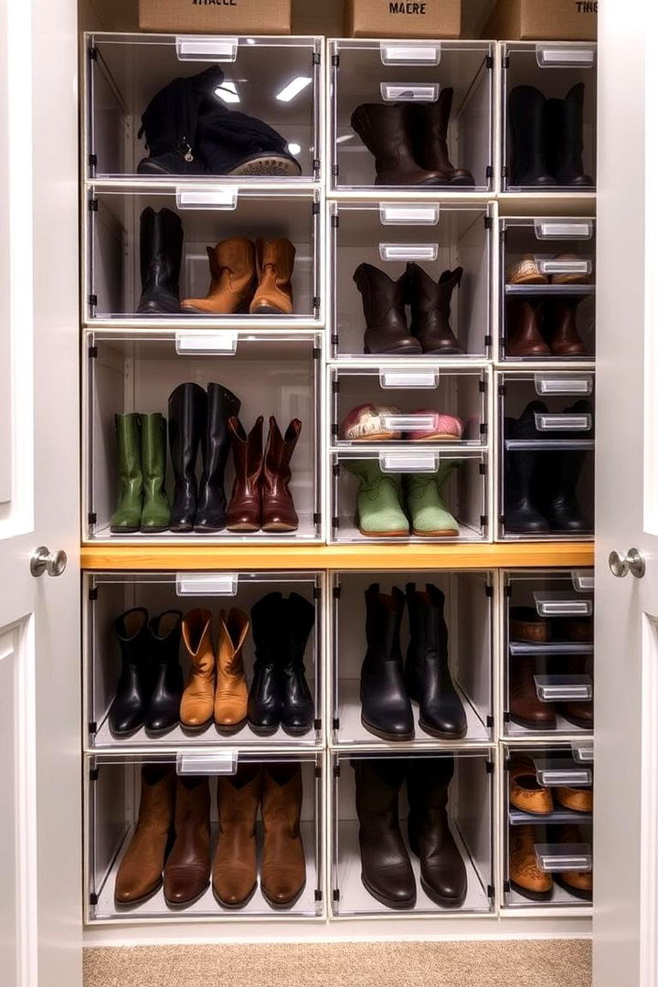Transparent Boot Storage Boxes - 22 Boot Storage Ideas