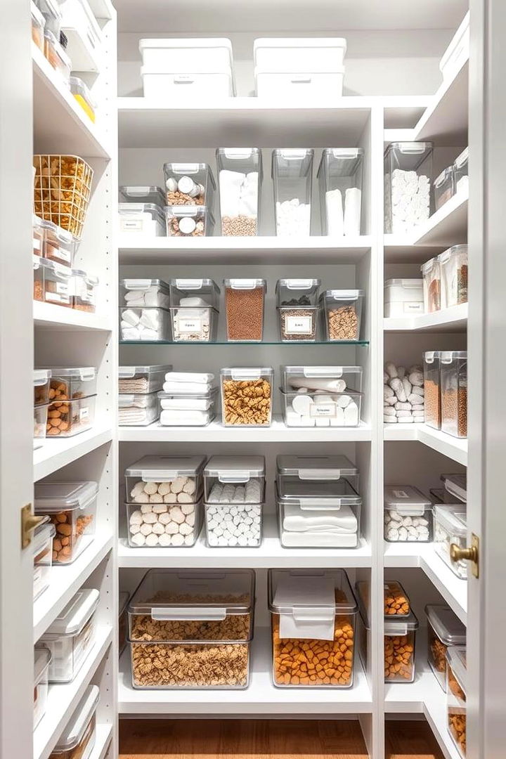 Transparent Containers for Organized Displays - 22 Walk in Pantry Ideas