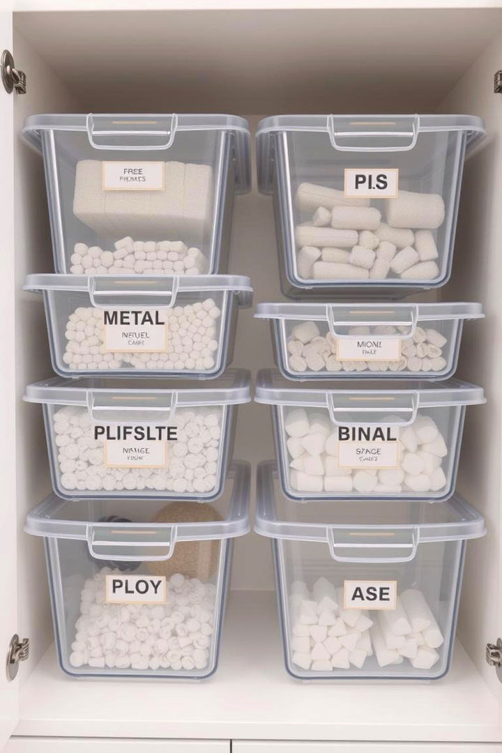 Transparent Storage Bins - 22 cabinet storage ideas