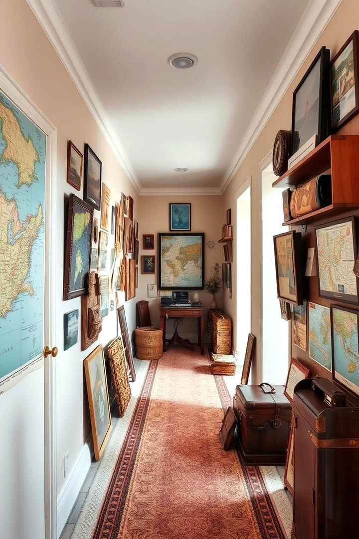 Travel Memorabilia Gallery - 22 Boho Hallway Ideas