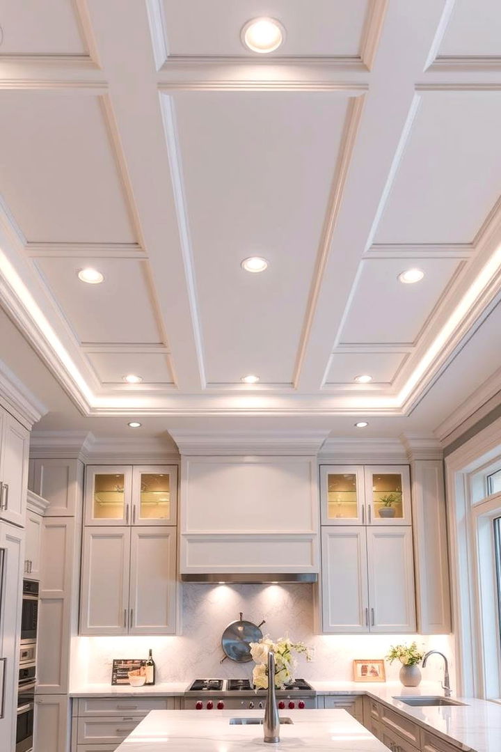 Tray Ceiling Charm - 22 Kitchen Ceiling Ideas