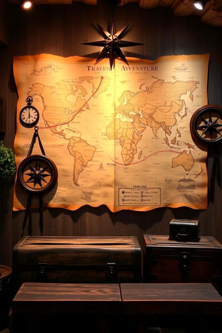 Treasure Map Adventure Decor - 22 Pirate-themed Bedroom Ideas