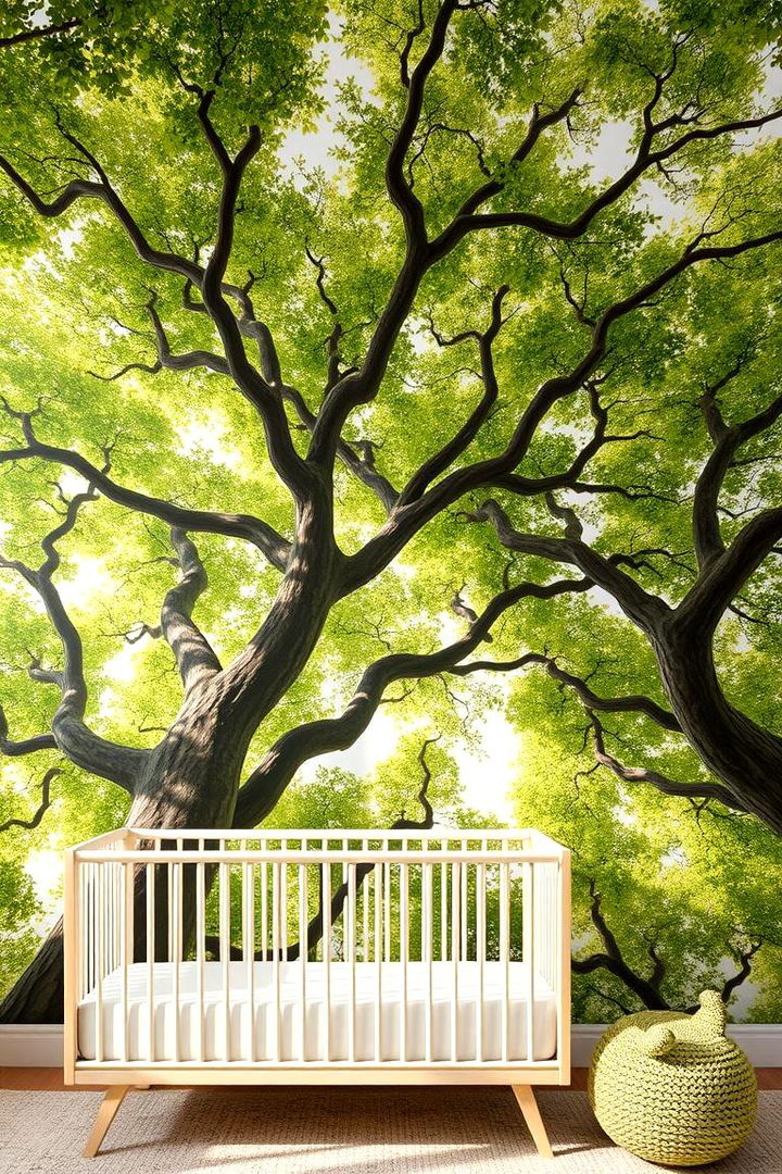 Tree Canopy Wall Murals - 22 Safari Nursery Decor Ideas