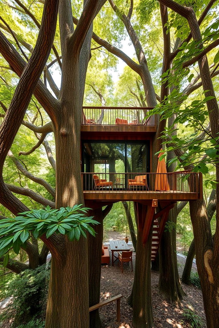 Tree Integrated Loft - 22 Tree House Ideas