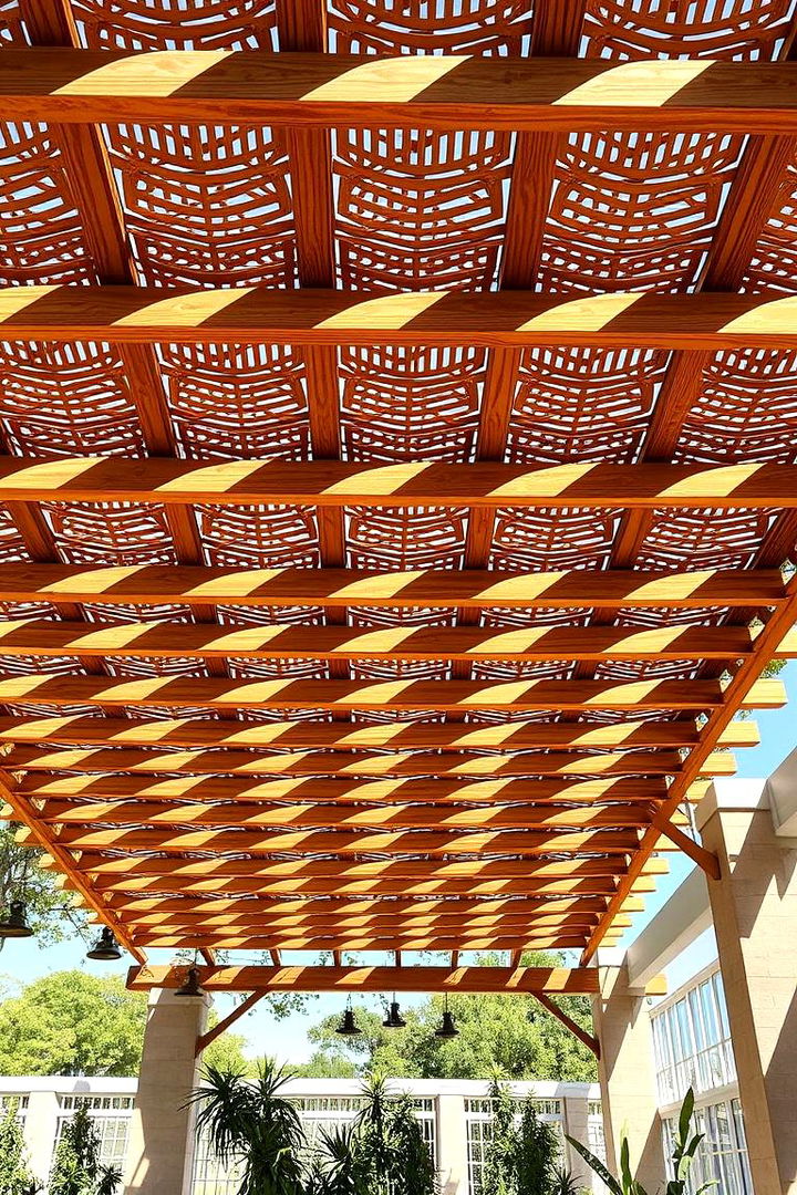 Trellis Inspired Shadowing Technique - 22 Pergola Roof Ideas