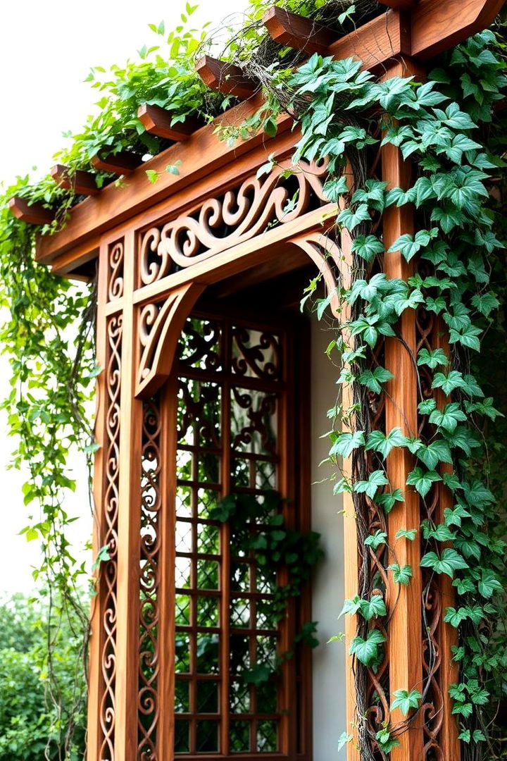Trellis with Climbing Vines for Elegant Divides - 22 Garden Divider Ideas