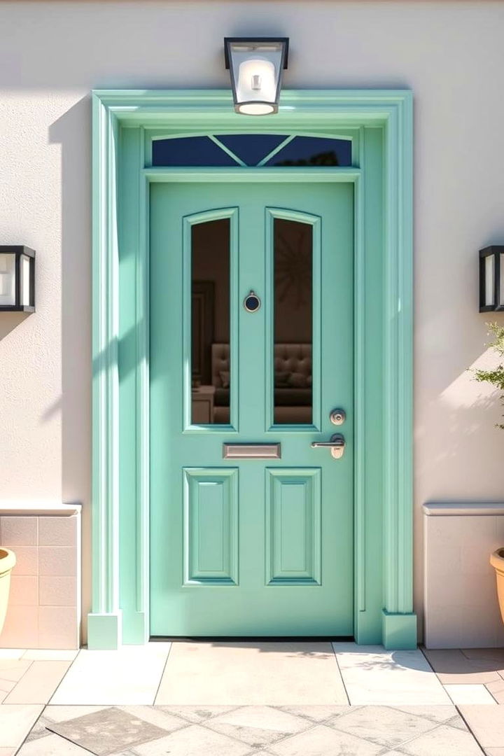 Trendy Mint Green - 22 Mid Century Front Door Colors