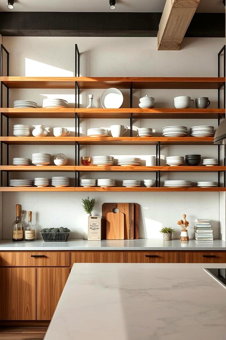 Trendy Open Shelving Displays - 22 Open Kitchen Ideas