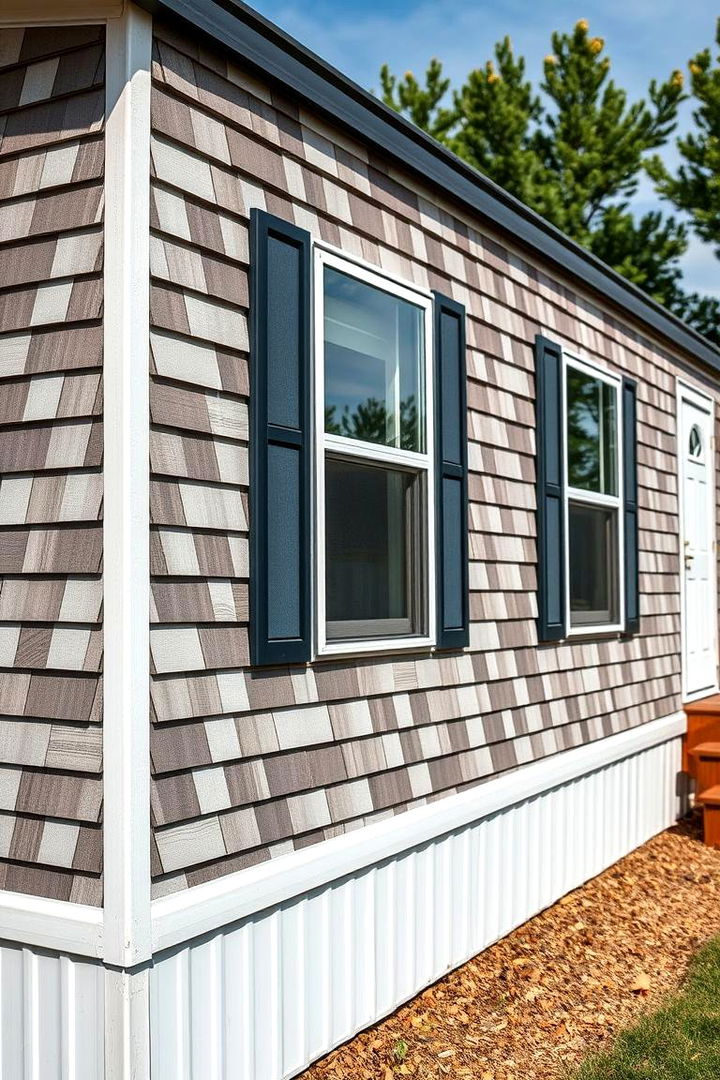 Trendy Shingle Style Siding - 22 Mobile Home Siding Design Ideas