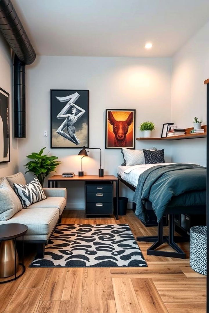 Trendy Urban Aesthetics - 22 Boys Dorm Room Ideas
