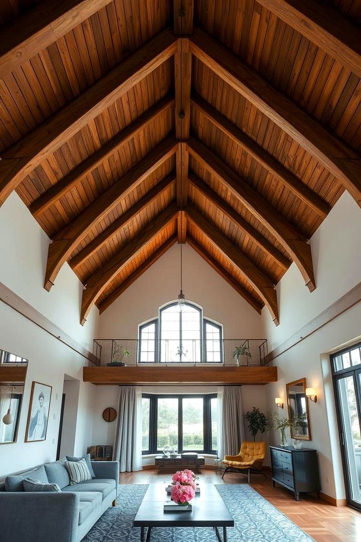 Trendy Yet Timeless Design - 22 Vaulted Ceiling With Beams