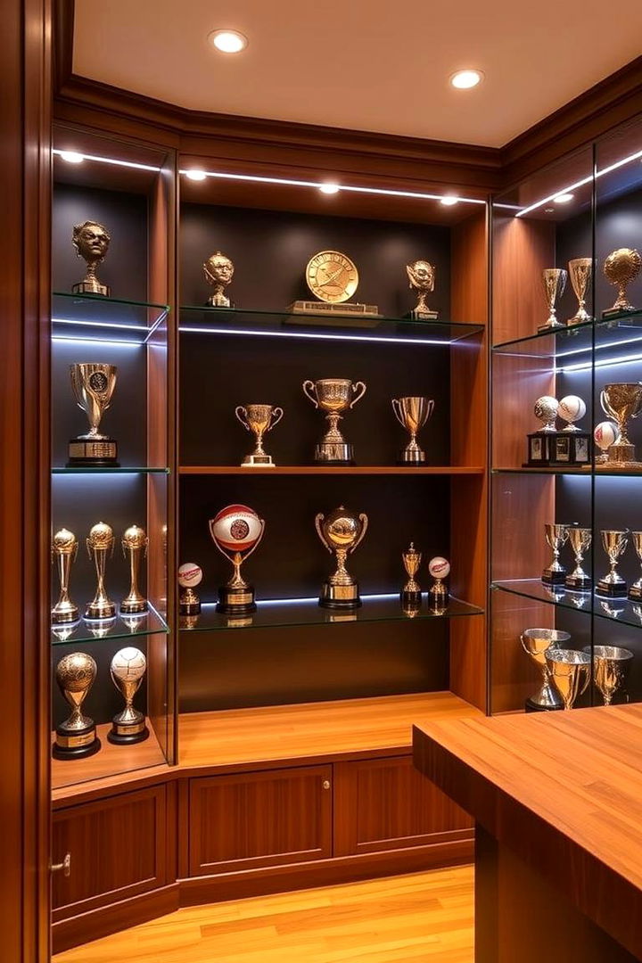 Trophy Case Display Solutions - 22 Soccer Themed Bedroom Ideas