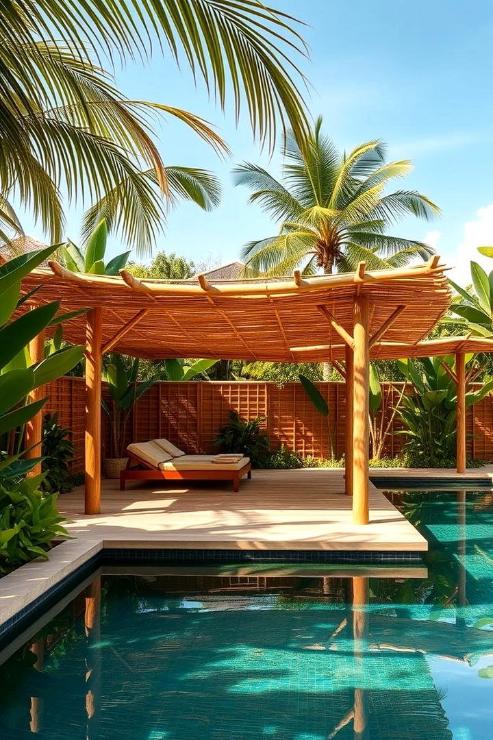 Tropical Bamboo Shade Structures - 22 Pool Shade Ideas