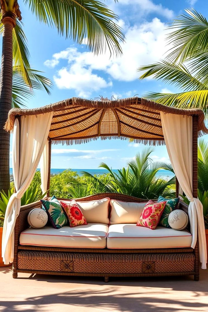 Tropical Daybed Oasis - 22 Outdoor Seating Ideas