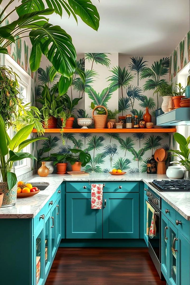 Tropical Elements Infusion - 22 Summer Kitchen Ideas