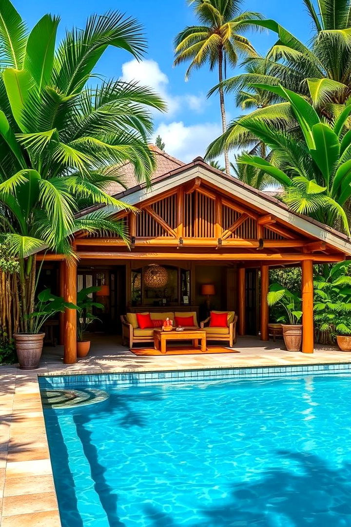 Tropical Escape Theme - 22 Pool House Ideas
