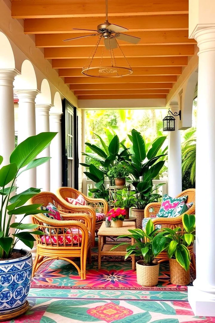Tropical Getaway Porch - 22 Enclosed Porch Ideas