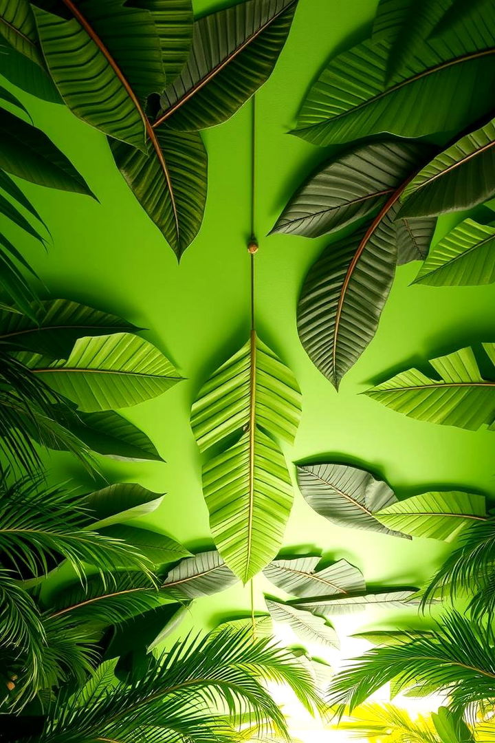 Tropical Green Retreat - 22 Green Ceiling Ideas