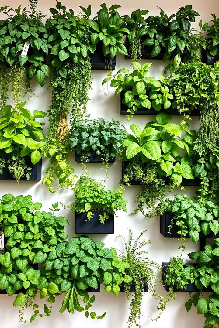 Tropical Herb Haven - 22 Indoor Plant Wall Ideas