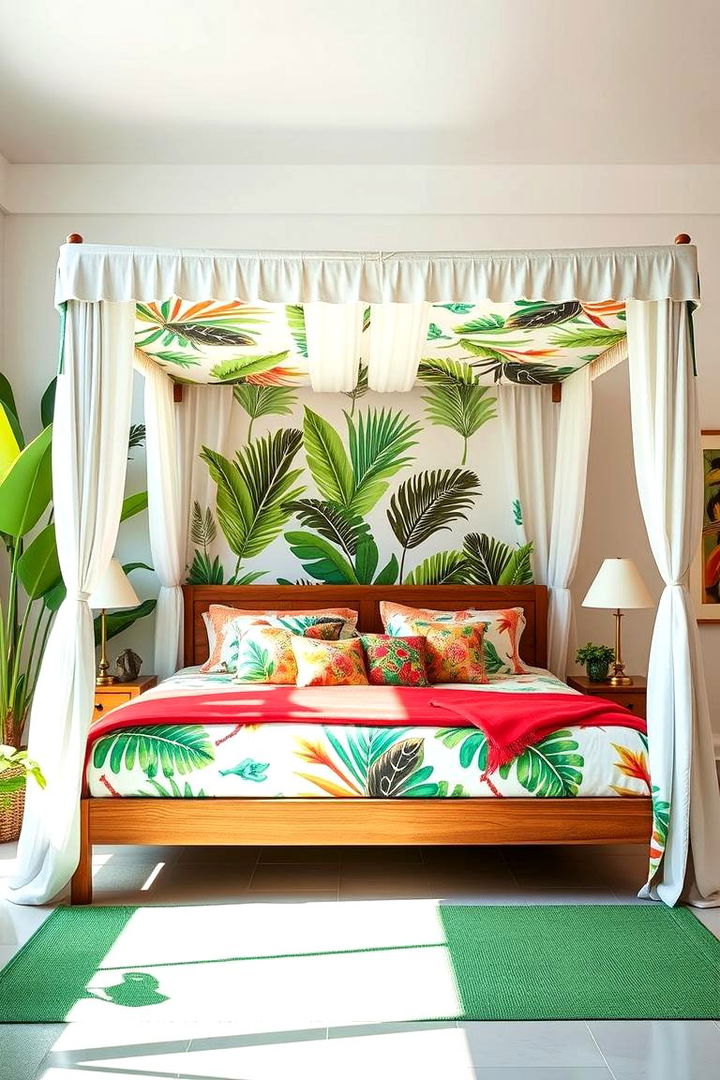 Tropical Inspired Canopy Bed - 22 Canopy Bed Ideas