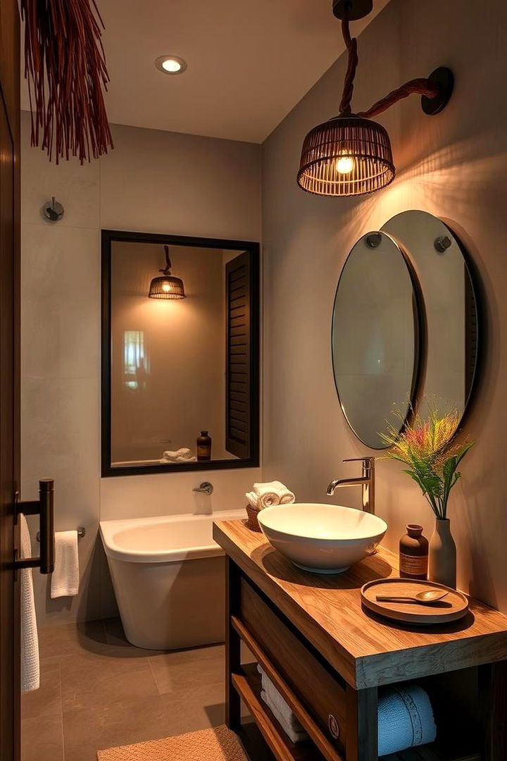 Tropical Inspired Lighting Options - 22 Tropical Bathroom Ideas