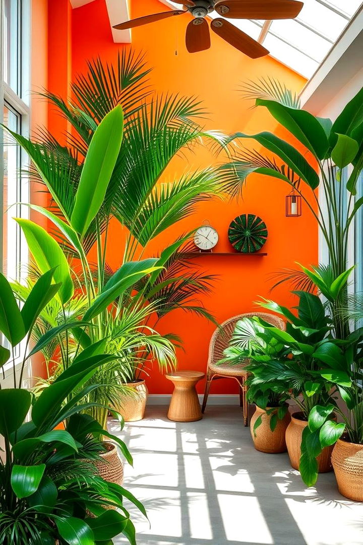 Tropical Oasis Brightness - 22 Orange Accent Wall Ideas
