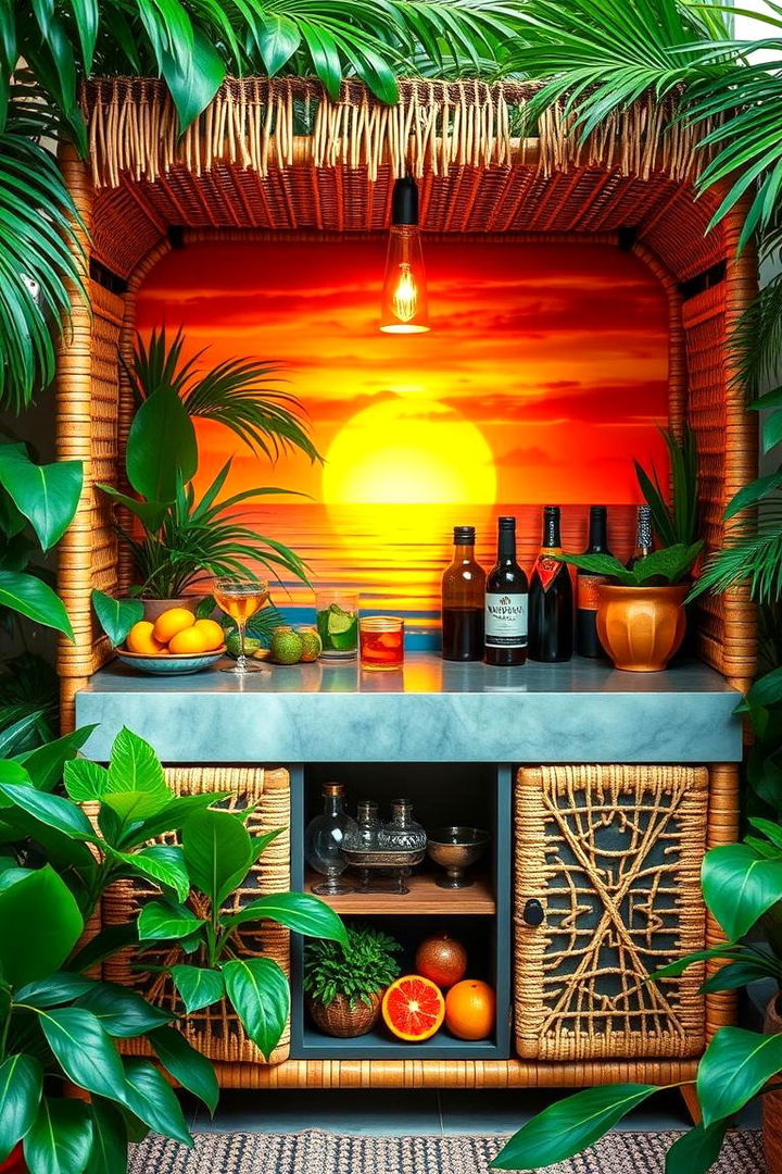 Tropical Oasis Mini Bar - 22 Mini Bar Ideas