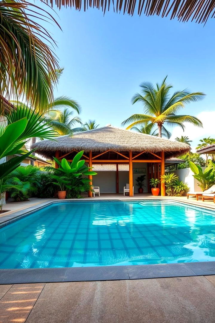 Tropical Oasis Shed - 22 Pool Shed Ideas