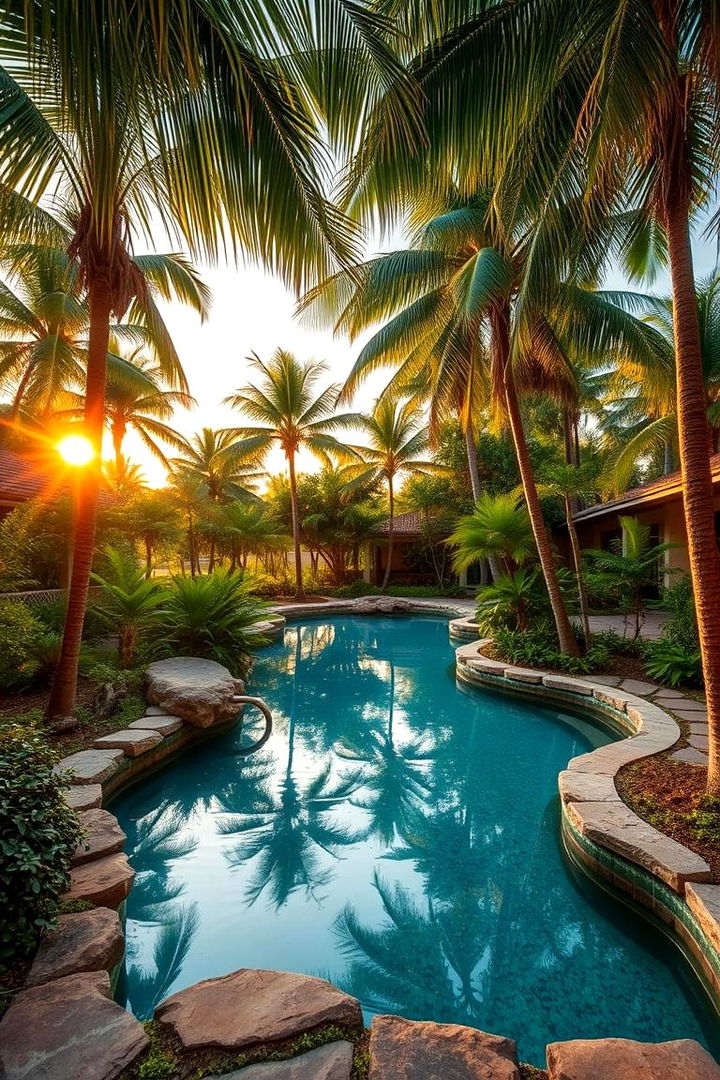 Tropical Oasis Transformation - 22 Above Ground Pool Landscaping Ideas