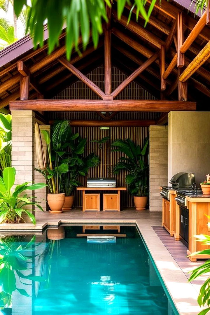 Tropical Oasis Vibe - 22 Pool House With Outdoor Kitchen Ideas