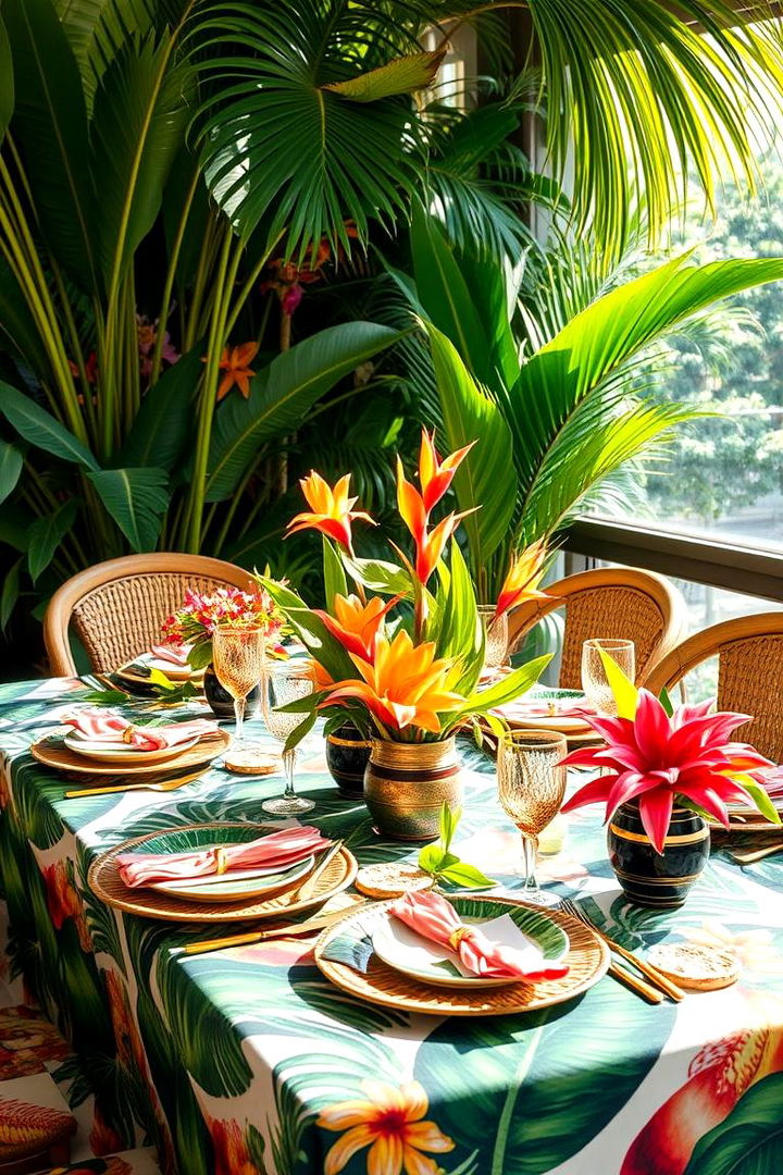 Tropical Paradise Tablescape - 22 Tablescape Ideas
