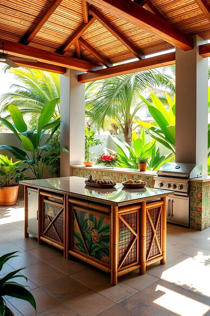 Tropical Retreat Haven - 22 Outdoor Kitchen Island Ideas