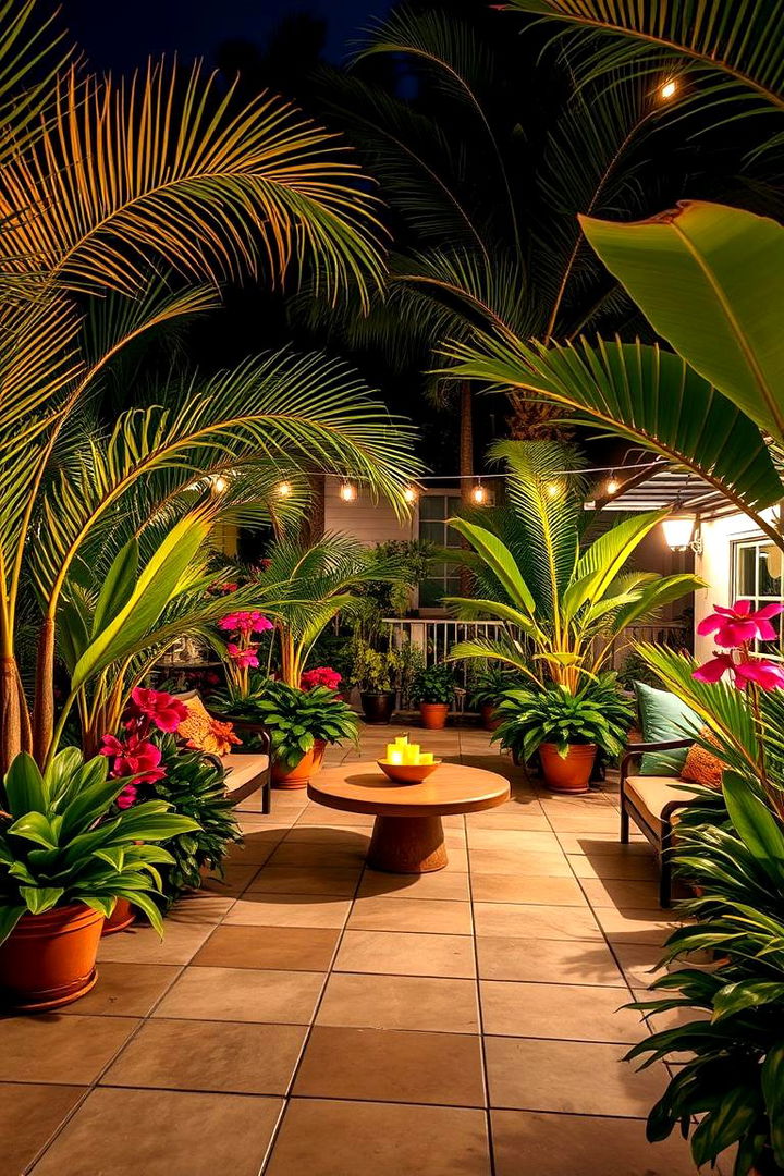 Tropical Retreat Patio Garden - 22 Patio Garden Ideas