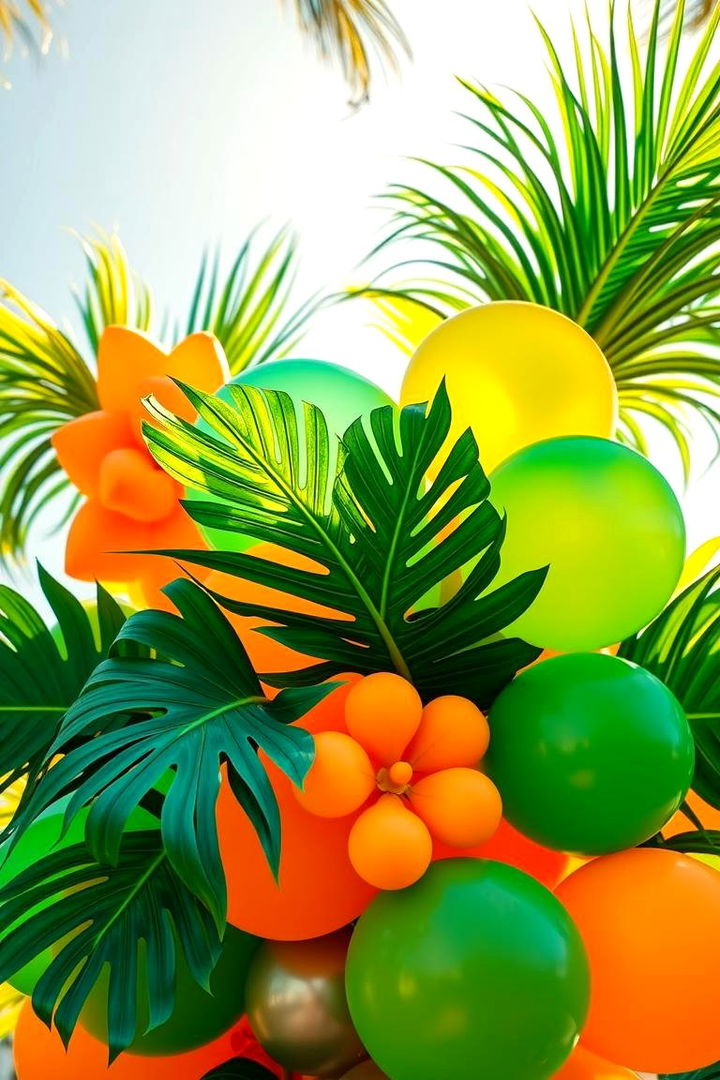 Tropical Vibe Balloon Centerpiece - 22 Balloon Centerpiece Ideas