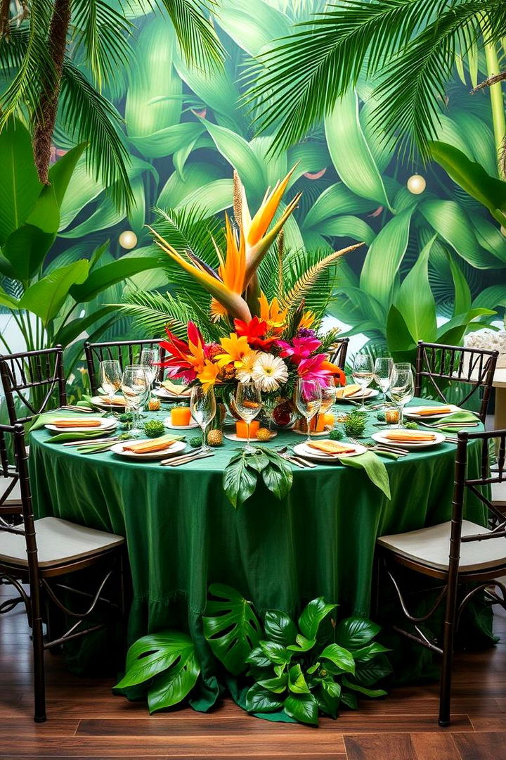 Tropical Vibe Centerpieces - 22 Round Table Decor Ideas