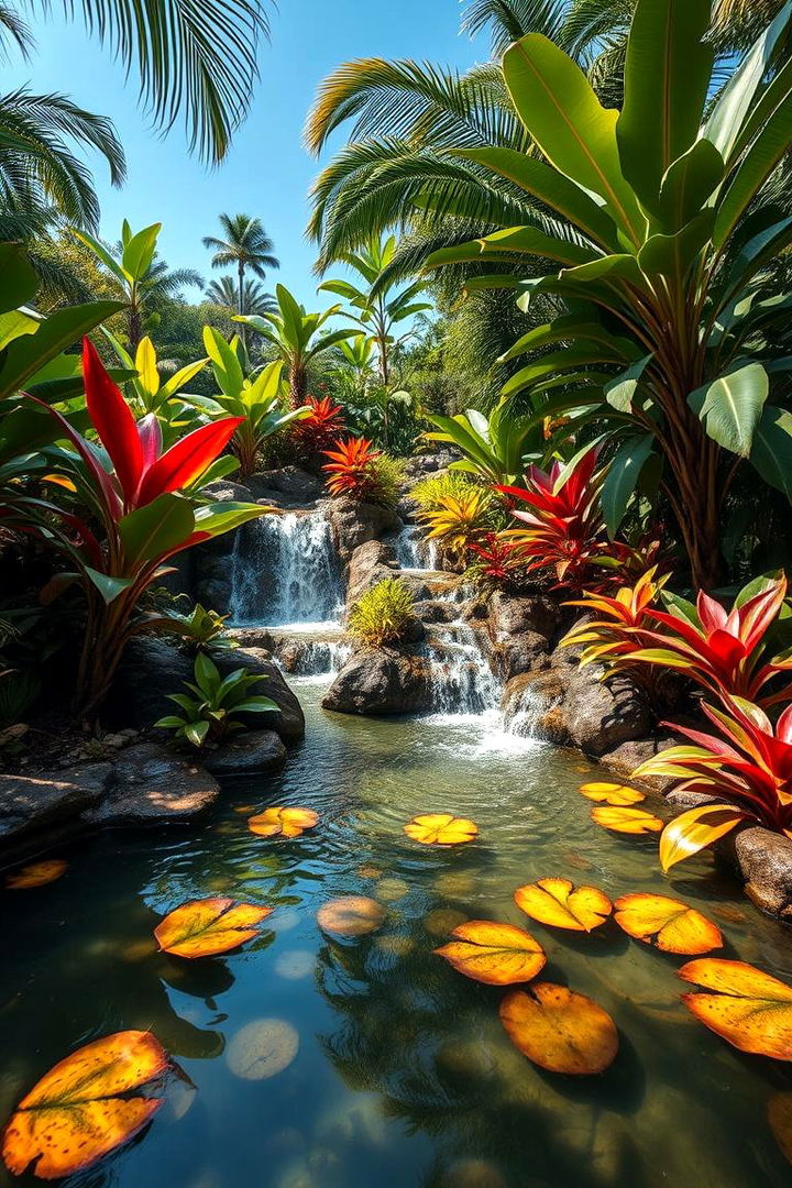 Tropical Vibe Pond - 22 Backyard Pond Ideas
