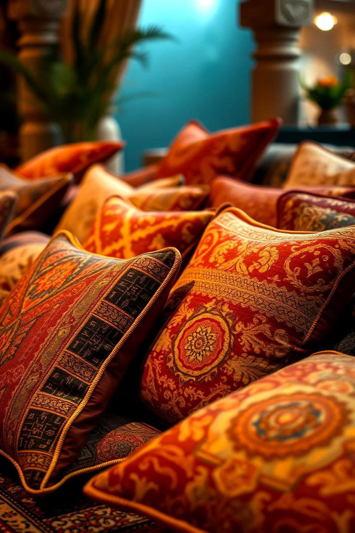 Turkish Inspired Floor Pillows - 22 Floor Seating Ideas