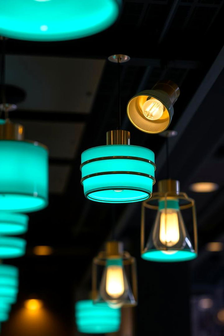 Turquoise Lighting Brilliance - 22 Turquoise Living Room Ideas