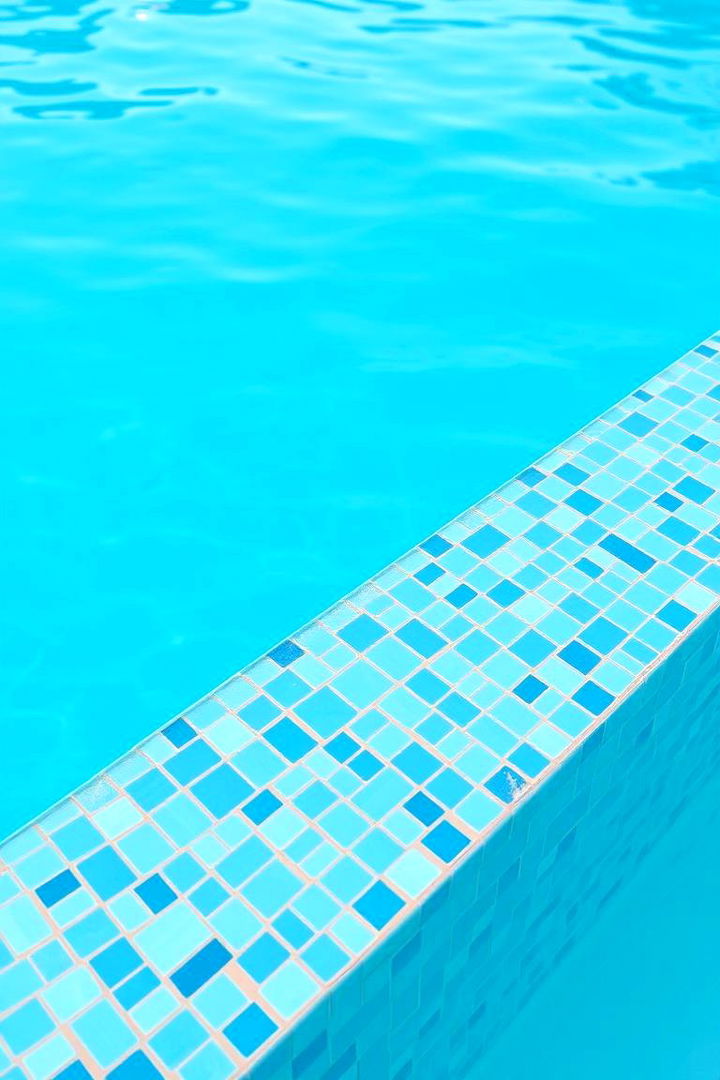 Turquoise Oasis Traditions - 22 Waterline Pool Tile Ideas
