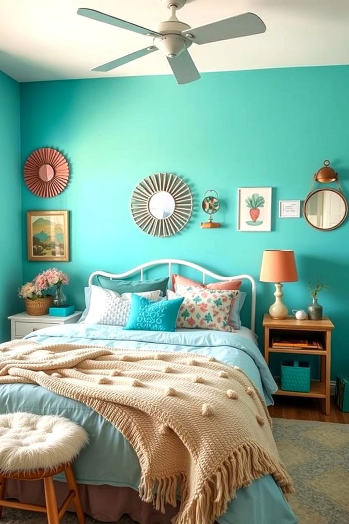 Turquoise Tranquil Retreat - 22 Blue Bedroom Ideas