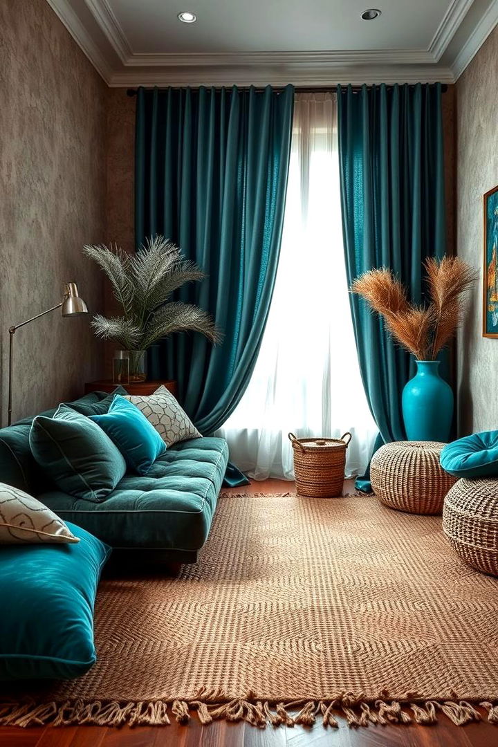 Turquoise with Textured Fabrics - 22 Turquoise Bedroom Ideas