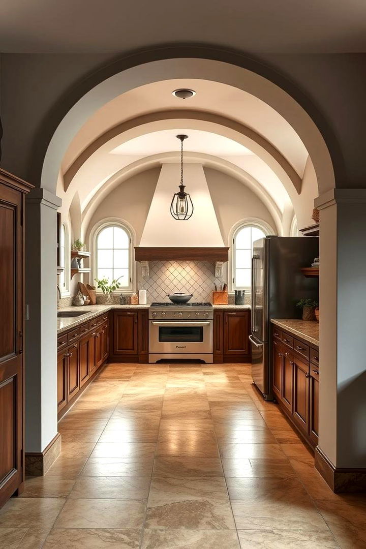 Tuscan Archways and Curved Shapes - 22 Tuscan Kitchen Design Ideas