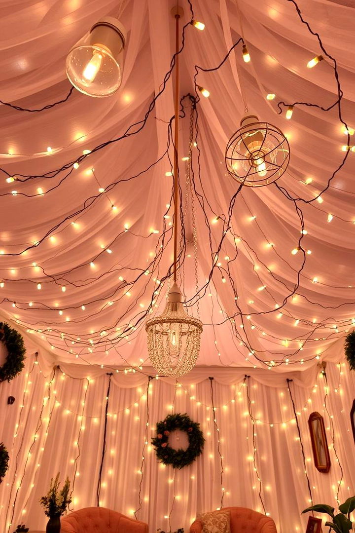 Twinkling Fairy Lights Ambiance - 22 Fairycore Bedroom Ideas