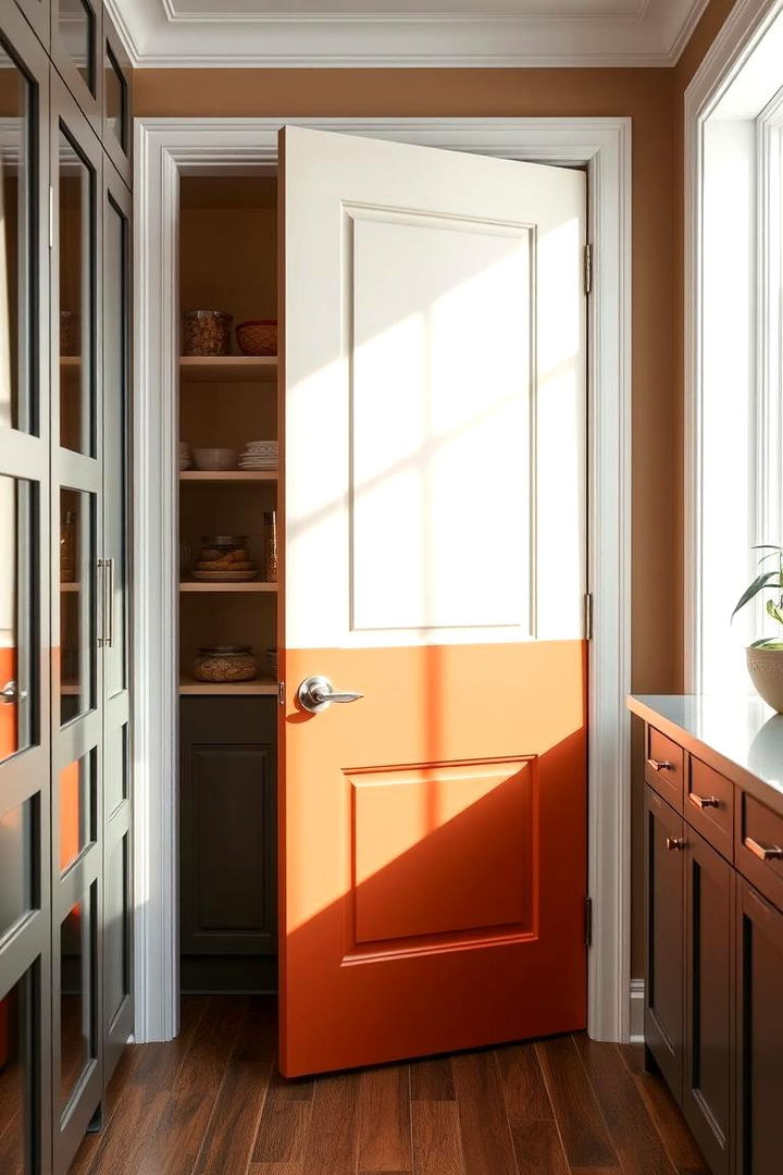 Two Tone Contrasting Door - 22 Pantry Door Ideas