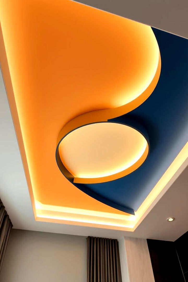 Two Tone Designs for Visual Interest - 22 Ceiling Paint Ideas