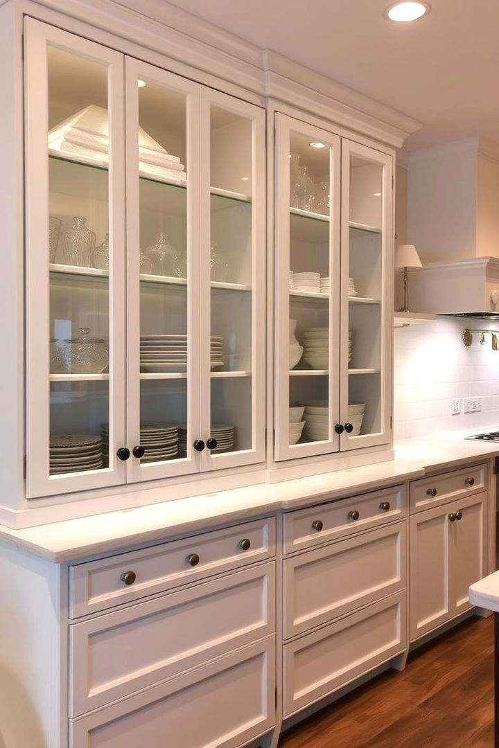Two Tone Glass Front Design - 22 Two Tone Kitchen Cabinet Ideas