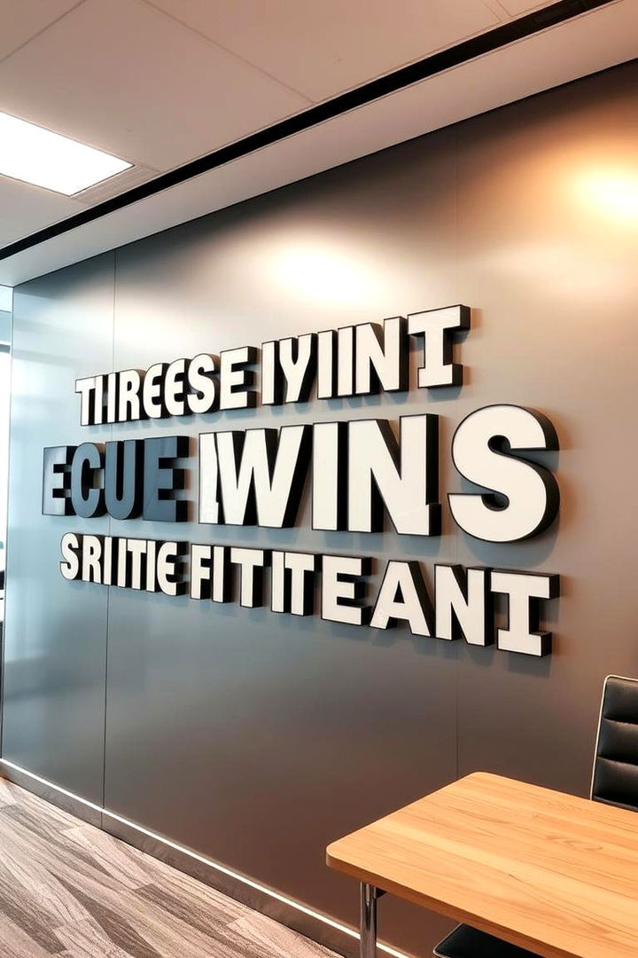 Typography and Letter Art - 22 Office Wall Decor Ideas