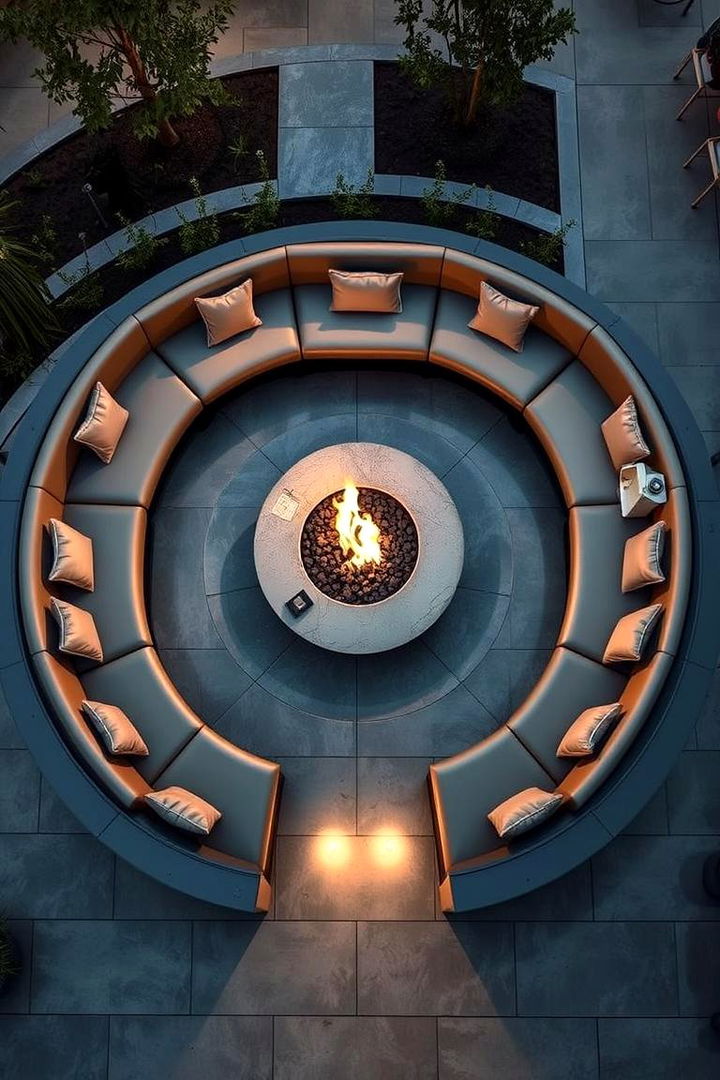 U Shaped Banquette Arrangements - 22 Fire Pit Seating Ideas