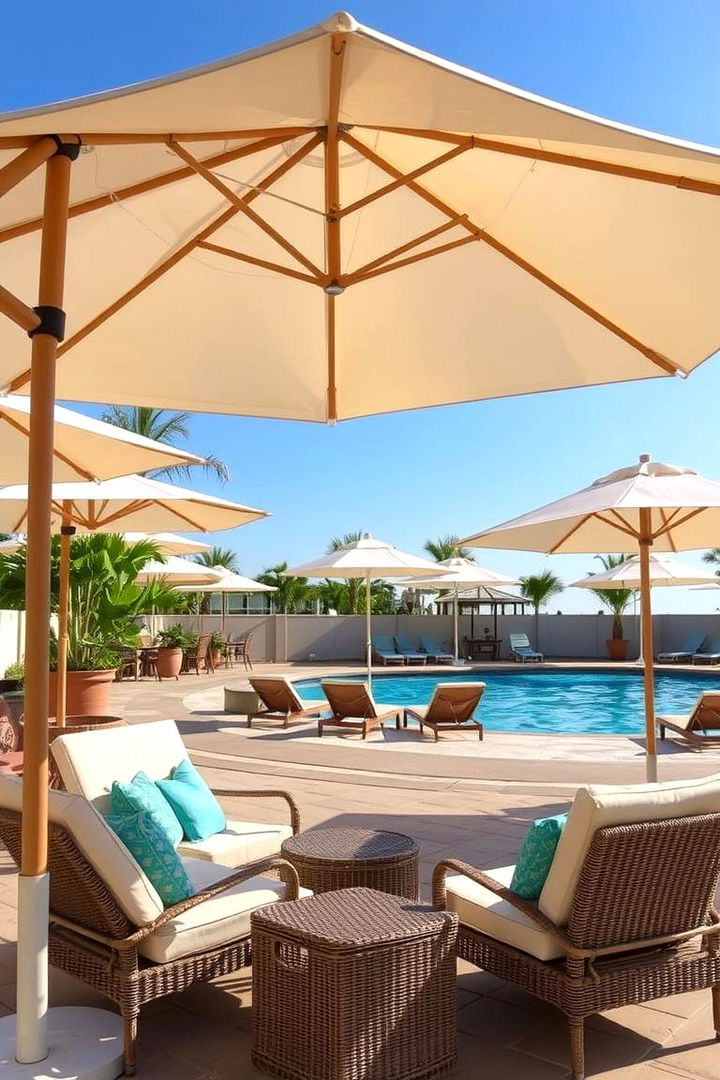 Umbrella Shade Chairs - 22 Pool Furniture Ideas
